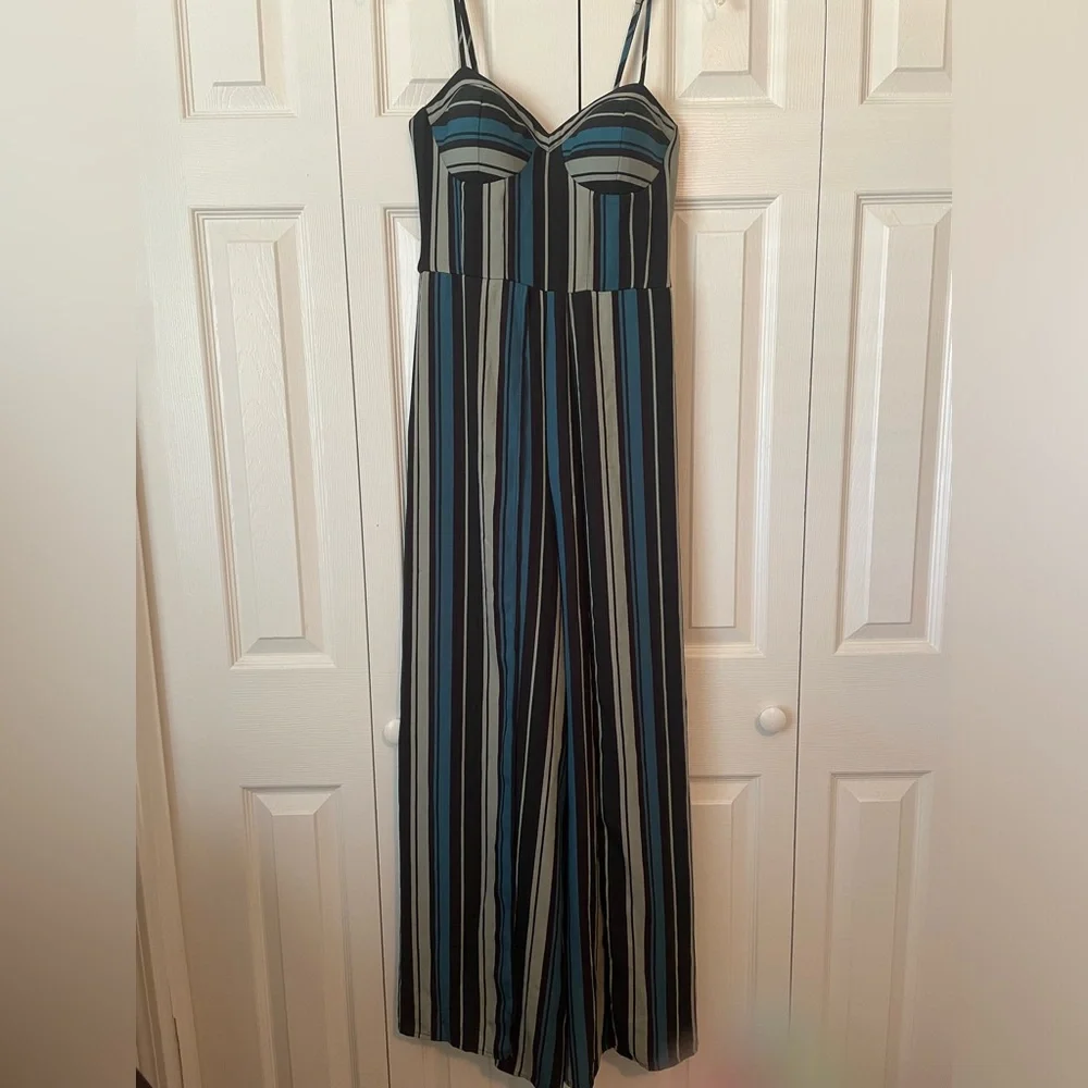 Xhilaration Striped Jumpsuit - Picture 2 of 7